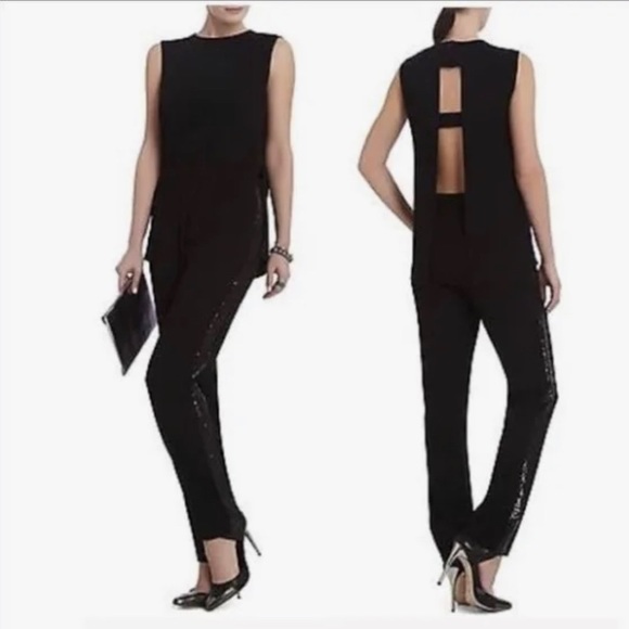 BCBG Max Azria tuxedo style jumpsuit. Size XS. NWOT - Picture 2 of 13